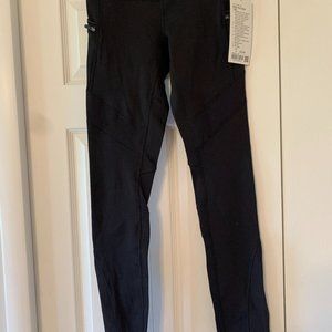 Lululemon Athletica RARE Yoga Pants - Fast and Free Fleece Lined in Black NWT